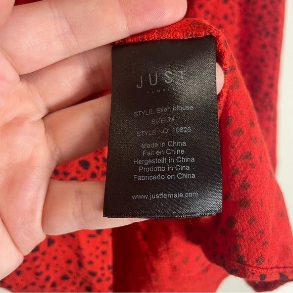 Just Female Ellen Satori Wrap Blouse Anthropologie - Picture 10 of 12